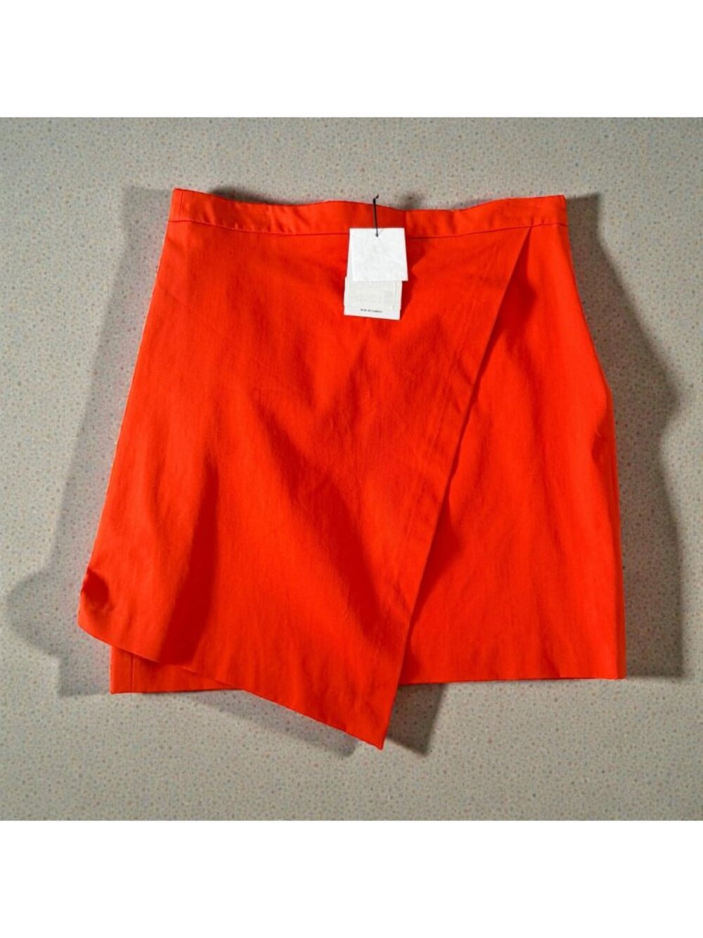 WON HUNDRED Orange Asymmetrical Skirt Size US 8 NEW NWT